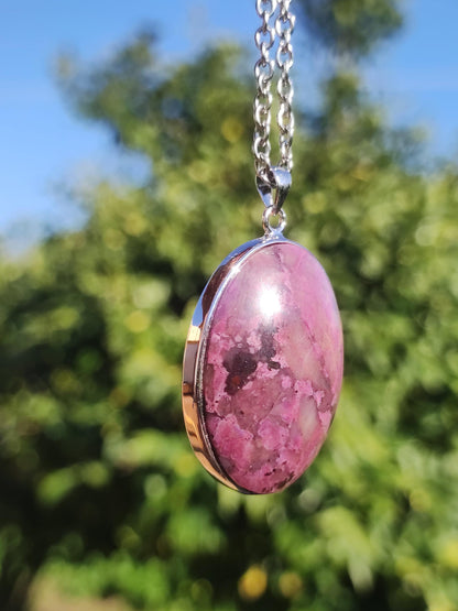 Sugilite / Sugilite incl. 925 silver setting purple gemstone necklace natural healing stone energy rarity man woman him her gift noble high quality