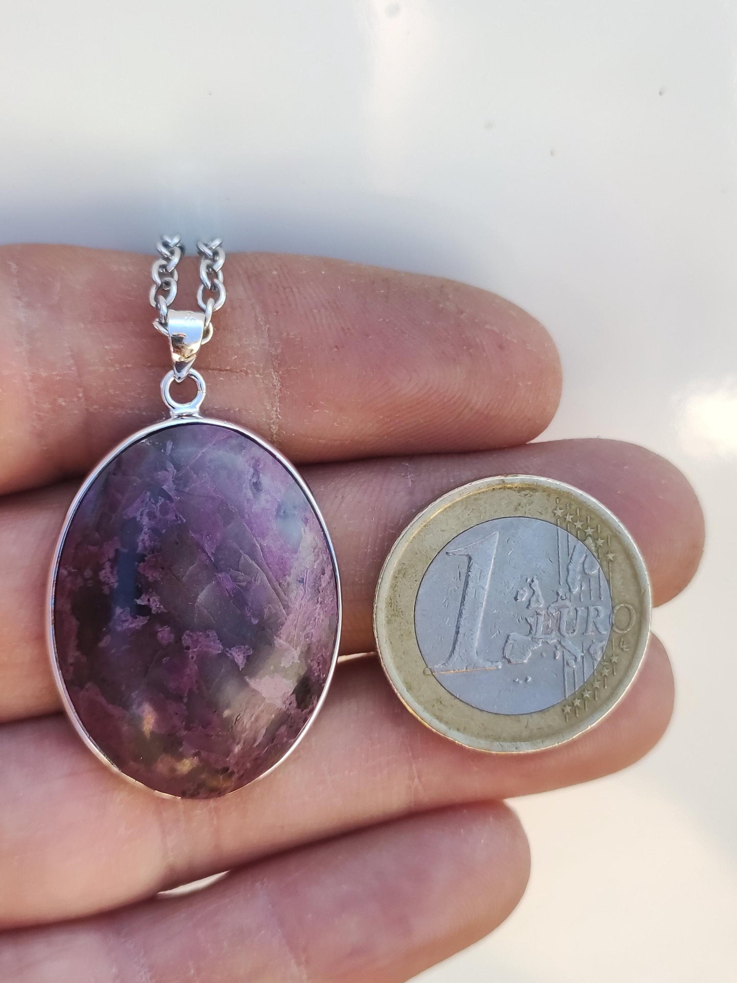 Sugilite / Sugilite incl. 925 silver setting purple gemstone necklace natural healing stone energy rarity man woman him her gift noble high quality