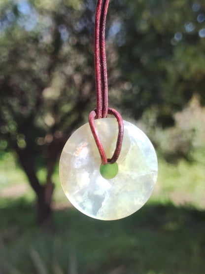 Opale Andine Opale Bleu ~ Collier de pierres précieuses HIPPIE GOA Boho Ethno Nature Donut Protection Symbole Pierre de guérison Chakra Collecteur Minéral Rareté Homme Femme