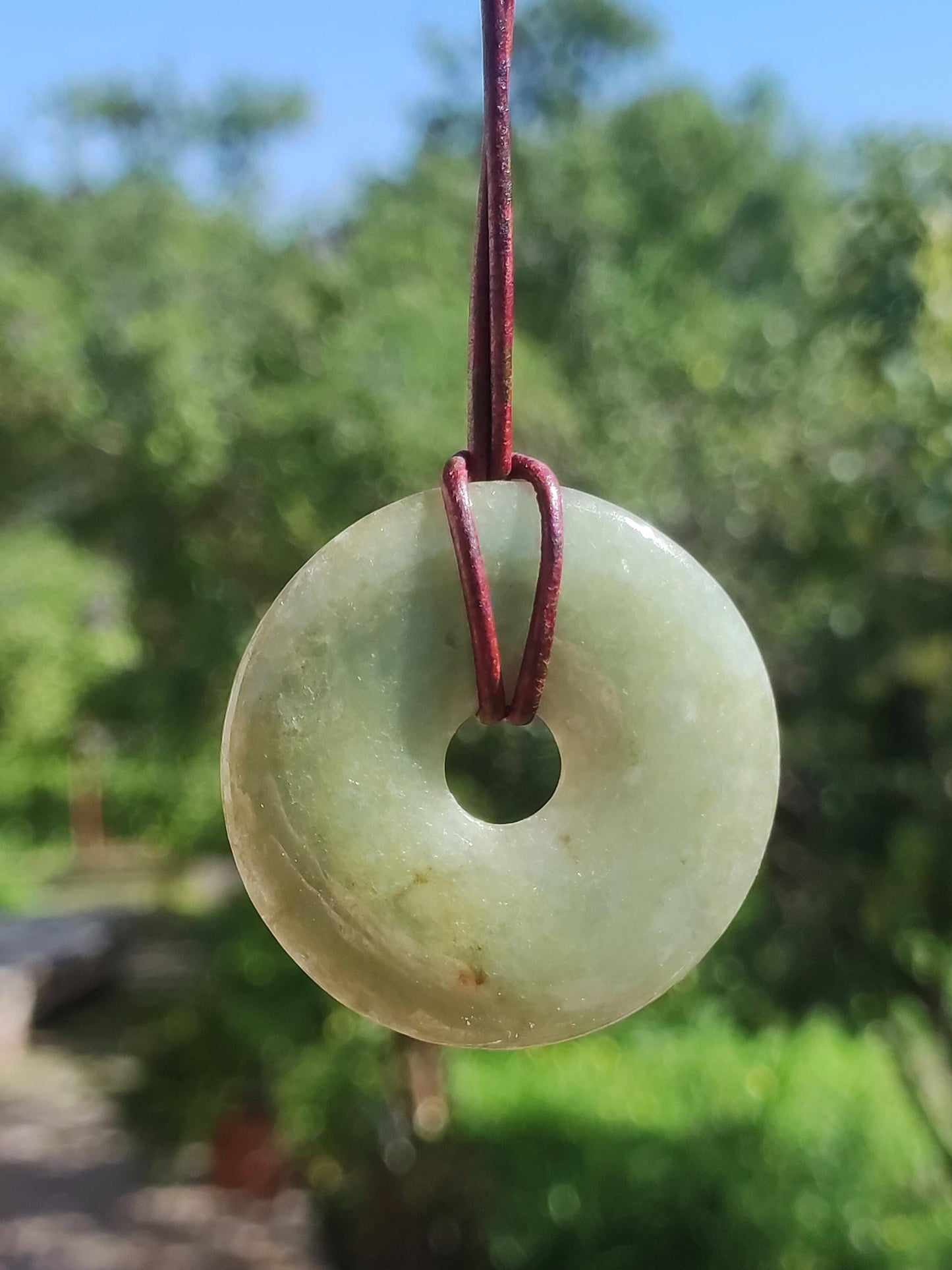 40mm Birmanie Jade *Rarité* ~ Collier de pierres précieuses Homme Femme Nature Pierre de guérison Puissance Énergie Rareté Cristal He She Pendentif Nature Cadeau Vert