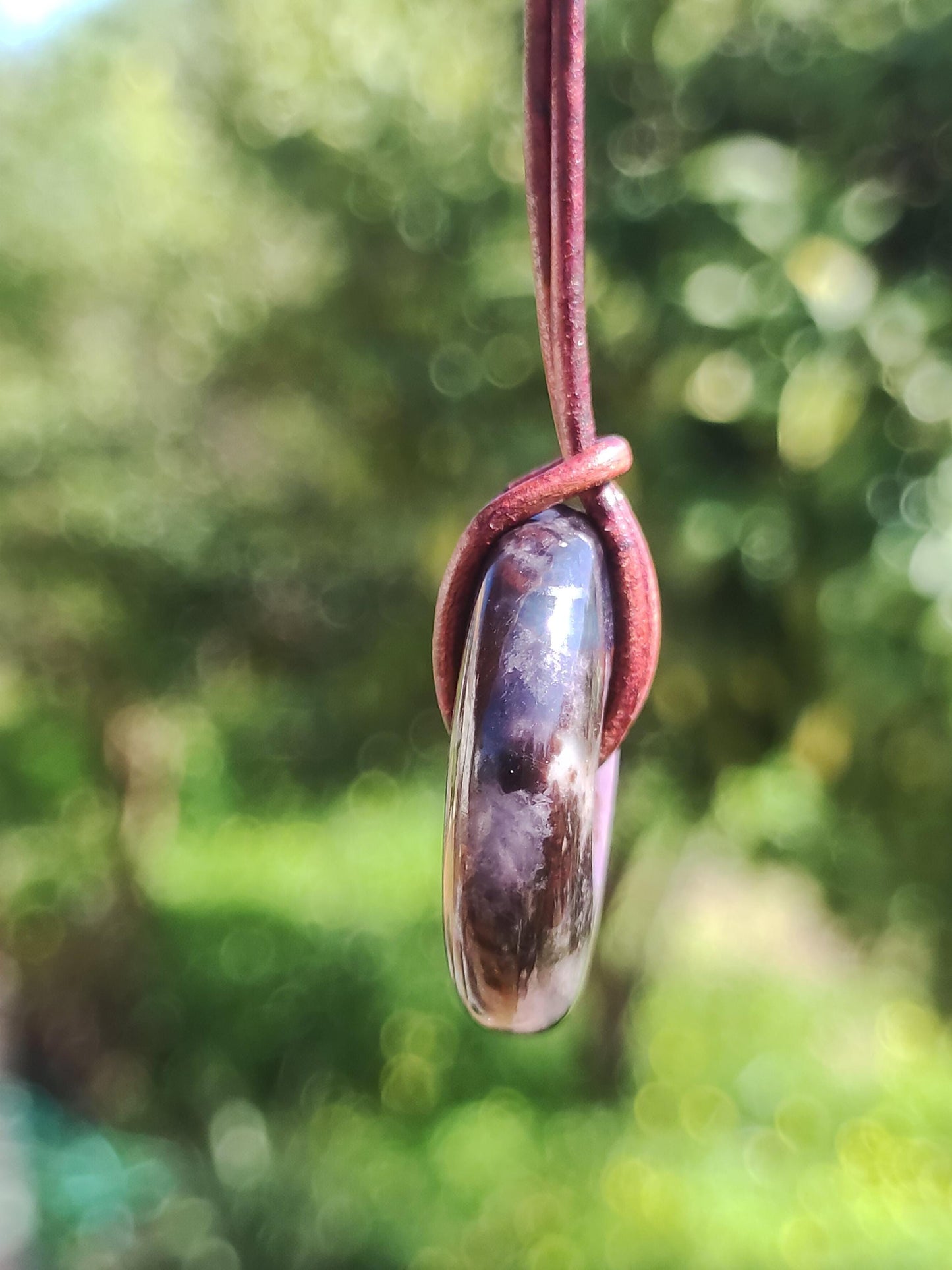 Sugilite protection donut gemstone crystal healing stone rarity rare collector sugilite purple pendant round gift man woman he her friend violet