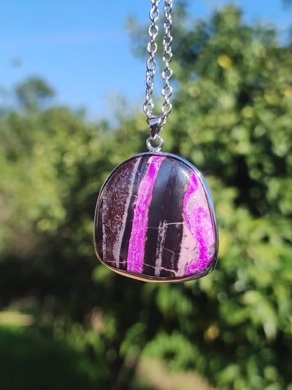 Sugilite / Sugilite incl. 925 silver setting purple gemstone necklace natural healing stone energy rarity man woman him her gift noble high quality