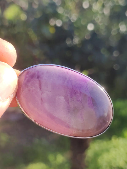 XL Sugilite / Sugilite including 925 silver setting, purple lilac gemstone necklace, natural healing stone, energy rarity, man, woman, he/she, gift, elegant