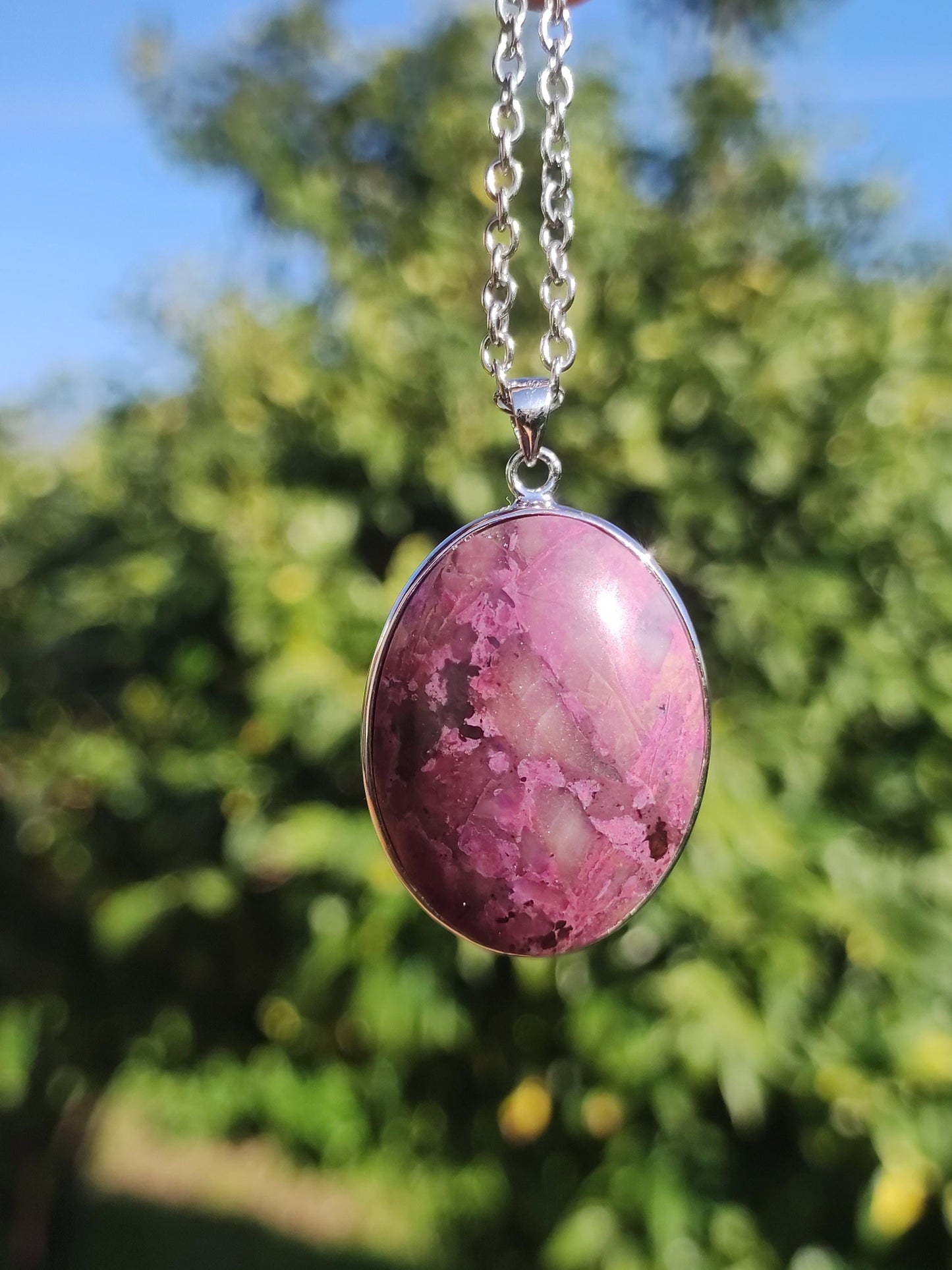 Sugilite / Sugilite incl. 925 silver setting purple gemstone necklace natural healing stone energy rarity man woman him her gift noble high quality