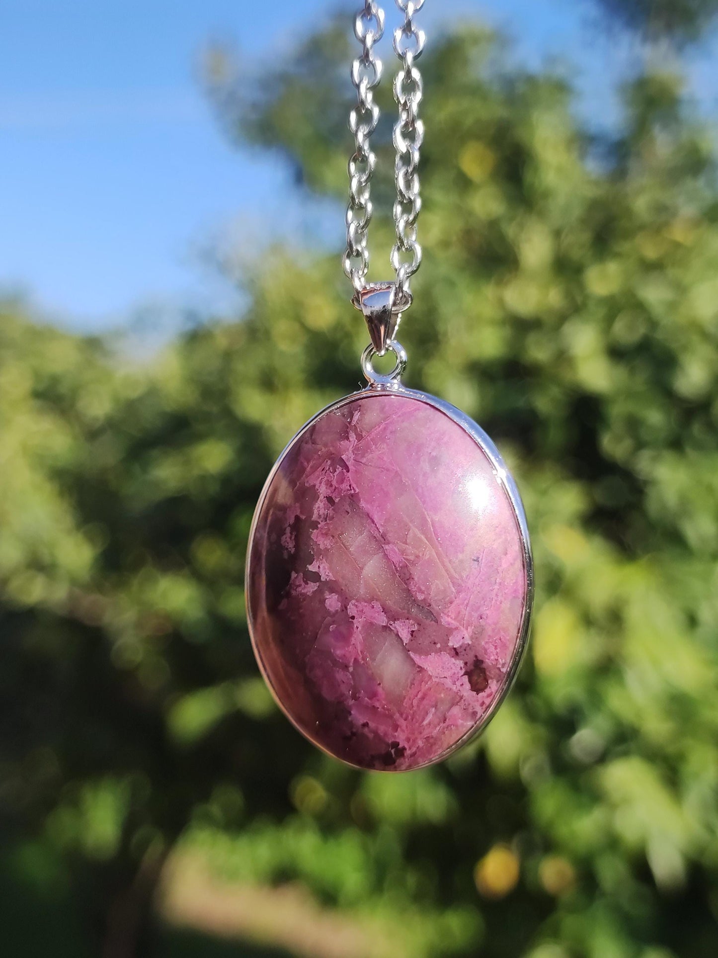 Sugilite / Sugilite incl. 925 silver setting purple gemstone necklace natural healing stone energy rarity man woman him her gift noble high quality