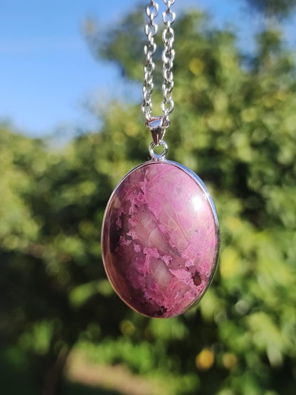 Sugilite / Sugilite incl. 925 silver setting purple gemstone necklace natural healing stone energy rarity man woman him her gift noble high quality