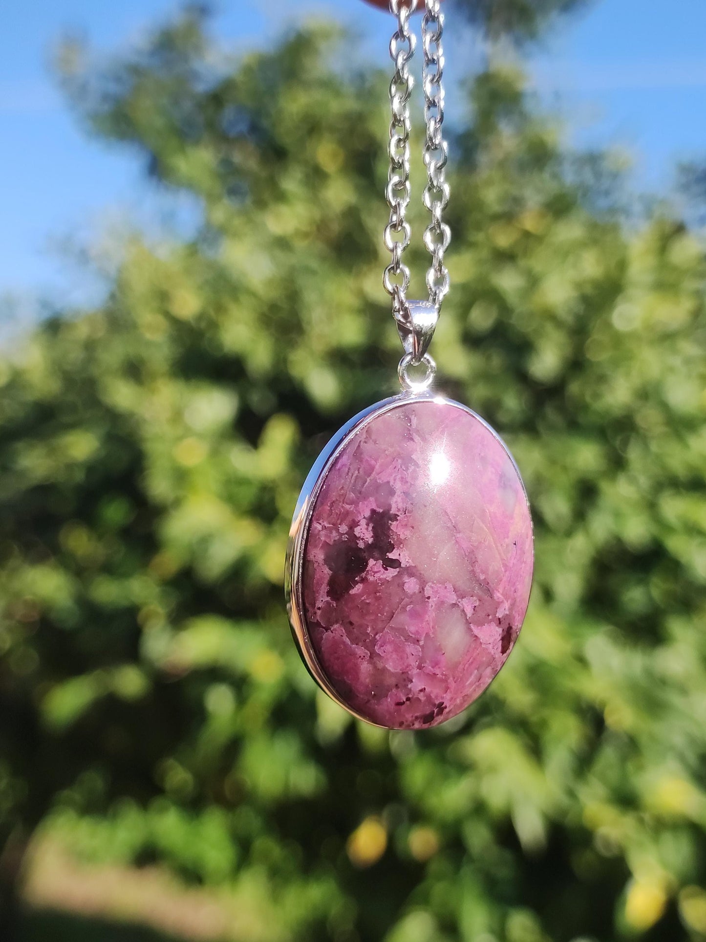 Sugilite / Sugilite incl. 925 silver setting purple gemstone necklace natural healing stone energy rarity man woman him her gift noble high quality