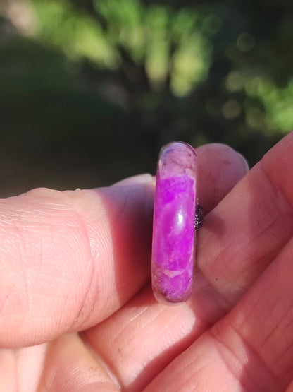 Sugilite protection donut gemstone crystal healing stone rarity rare collector sugilite purple pendant round gift man woman he her friend violet