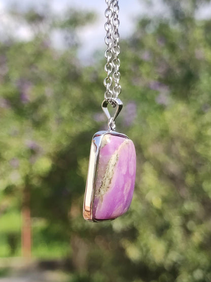 Sugilite / Sugilite incl. 925 silver setting purple gemstone necklace natural healing stone energy rarity man woman he she gift noble high quality