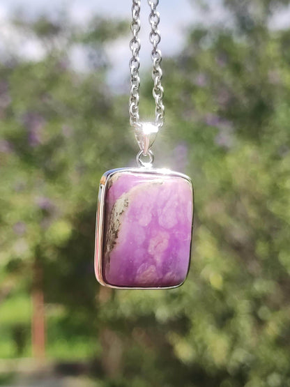 Sugilite / Sugilite incl. 925 silver setting purple gemstone necklace natural healing stone energy rarity man woman he she gift noble high quality