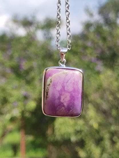 Sugilite / Sugilite incl. 925 silver setting purple gemstone necklace natural healing stone energy rarity man woman he she gift noble high quality