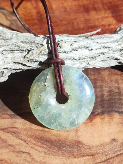 Opale Andine Opale Bleu ~ Collier de pierres précieuses HIPPIE GOA Boho Ethno Nature Donut Protection Symbole Pierre de guérison Chakra Collecteur Minéral Rareté Homme Femme