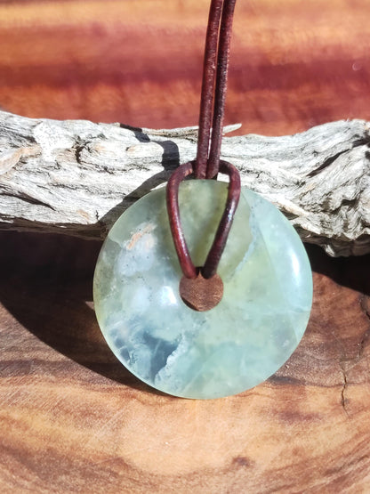 Opale Andine Opale Bleu ~ Collier de pierres précieuses HIPPIE GOA Boho Ethno Nature Donut Protection Symbole Pierre de guérison Chakra Collecteur Minéral Rareté Homme Femme