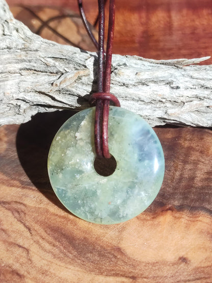 Opale Andine Opale Bleu ~ Collier de pierres précieuses HIPPIE GOA Boho Ethno Nature Donut Protection Symbole Pierre de guérison Chakra Collecteur Minéral Rareté Homme Femme