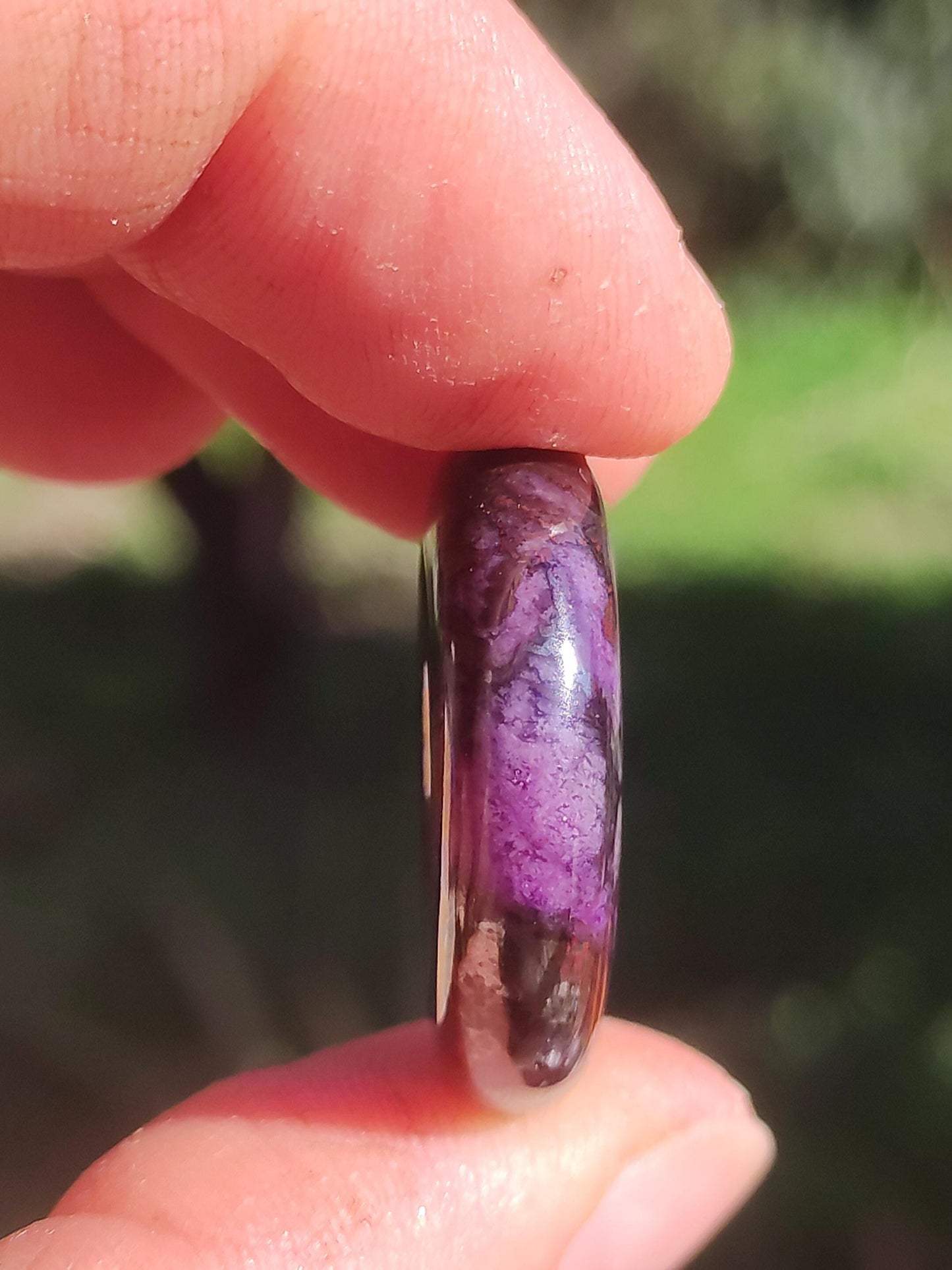Sugilite protection donut gemstone crystal healing stone rarity rare collector sugilite purple pendant round gift man woman he her friend violet