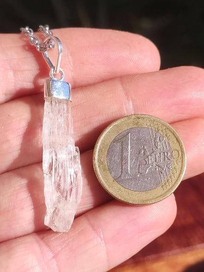 Hiddenite AAA *Rarité* ~ Argent sterling 925 ~ Collier de pierres précieuses ~HIPPIE ~GOA ~Boho ~Ethno ~Nature ~Pierre de guérison