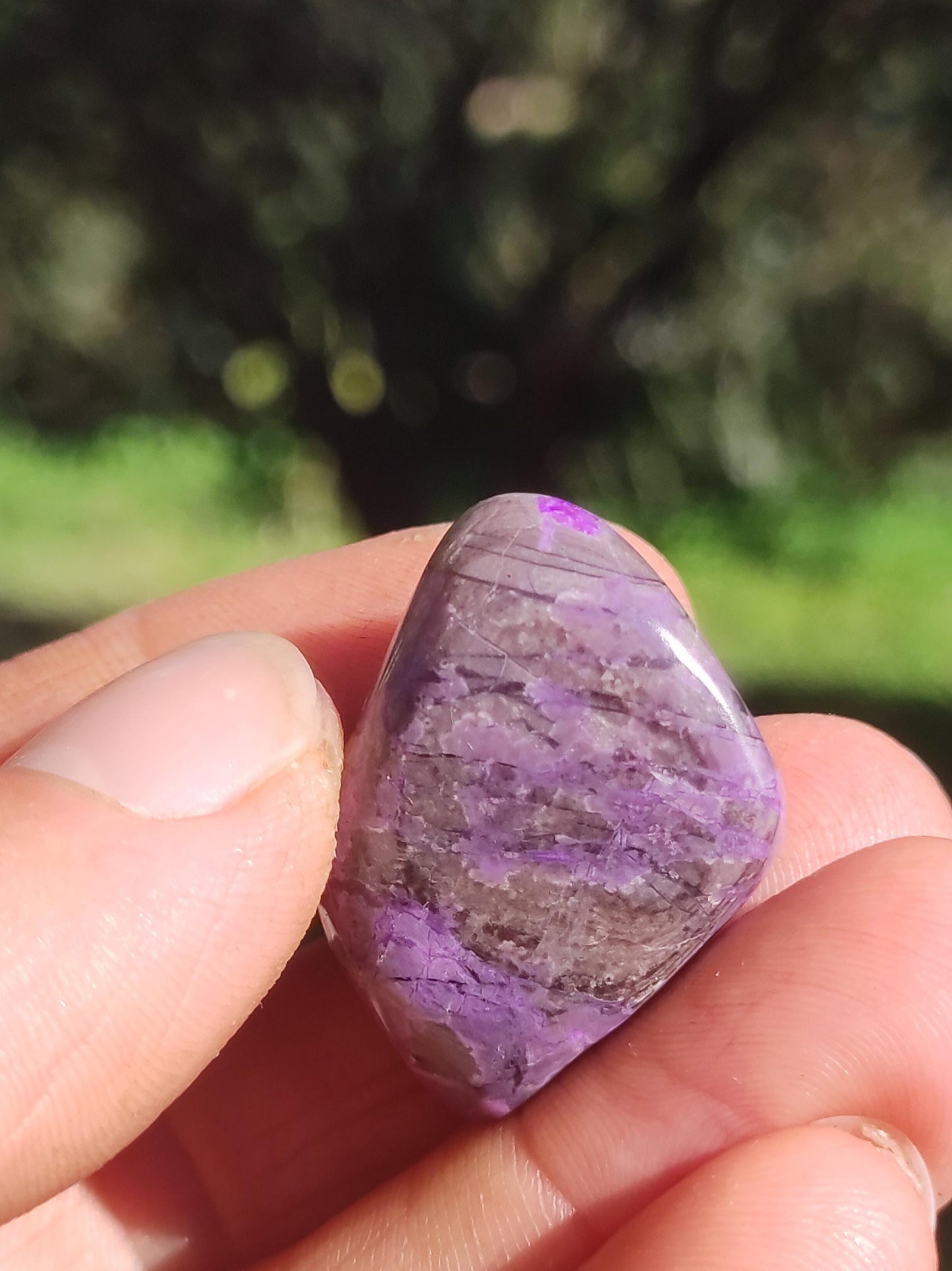 Sugilite - collector's decoration healing stone purple palm stone rarity meditation energy gemstone crystal investment natural unique