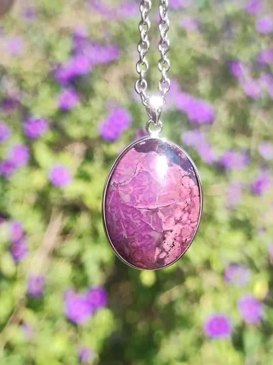 Sugilite / Sugilite incl. 925 silver setting purple gemstone necklace natural healing stone energy rarity man woman him her gift noble high quality