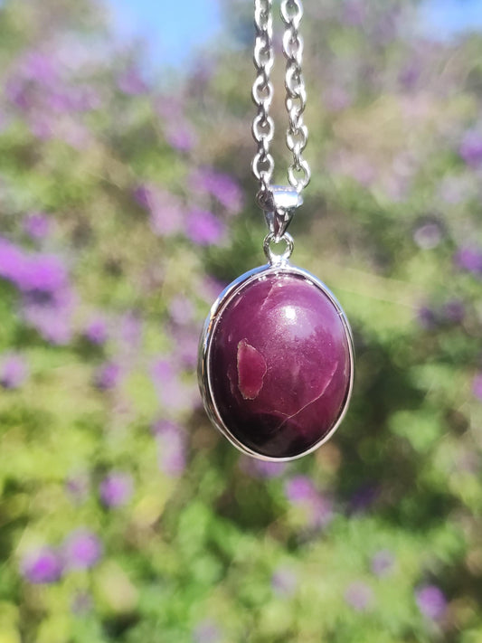 Sugilite / Sugilite incl. 925 silver setting purple gemstone necklace natural healing stone energy rarity man woman him her gift noble high quality