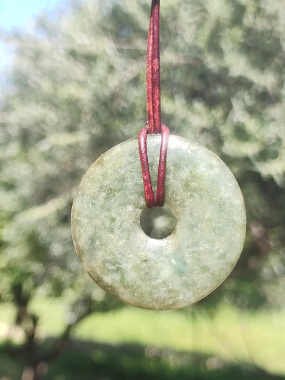 40mm Birmanie Jade *Rarité* ~ Collier de pierres précieuses Homme Femme Nature Pierre de guérison Puissance Énergie Rareté Cristal He She Pendentif Nature Cadeau Vert