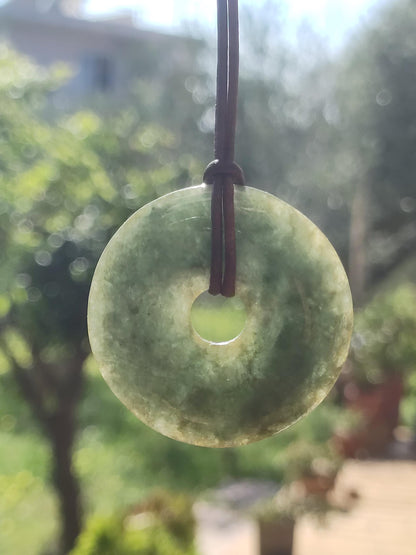 40mm Birmanie Jade *Rarité* ~ Collier de pierres précieuses Homme Femme Nature Pierre de guérison Puissance Énergie Rareté Cristal He She Pendentif Nature Cadeau Vert
