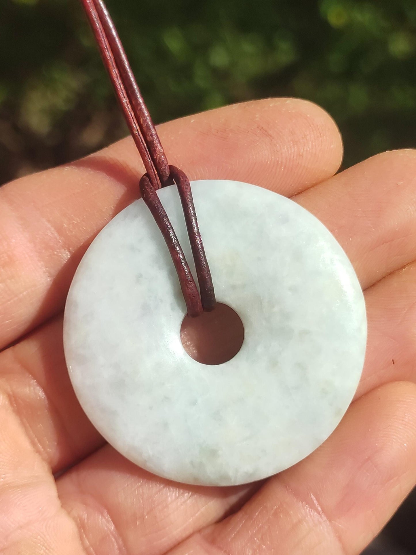 40mm Birmanie Jade *Rarité* ~ Collier de pierres précieuses Homme Femme Nature Pierre de guérison Puissance Énergie Rareté Cristal He She Pendentif Nature Cadeau Vert