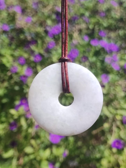 40mm Birmanie Jade *Rarité* ~ Collier de pierres précieuses Homme Femme Nature Pierre de guérison Puissance Énergie Rareté Cristal He She Pendentif Nature Cadeau Vert