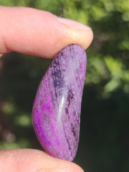 Sugilite - Pierre de guérison décorative de collection violette flatteur de main rareté méditation énergie pierre précieuse cristal investissement naturel unique