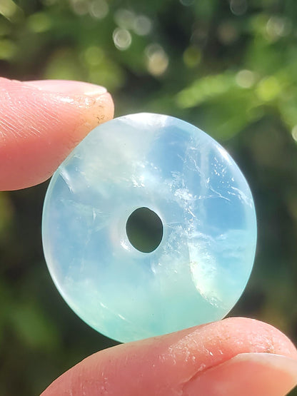 Opale Andine Opale Bleu ~ Collier de pierres précieuses HIPPIE GOA Boho Ethno Nature Donut Protection Symbole Pierre de guérison Chakra Collecteur Minéral Rareté Homme Femme