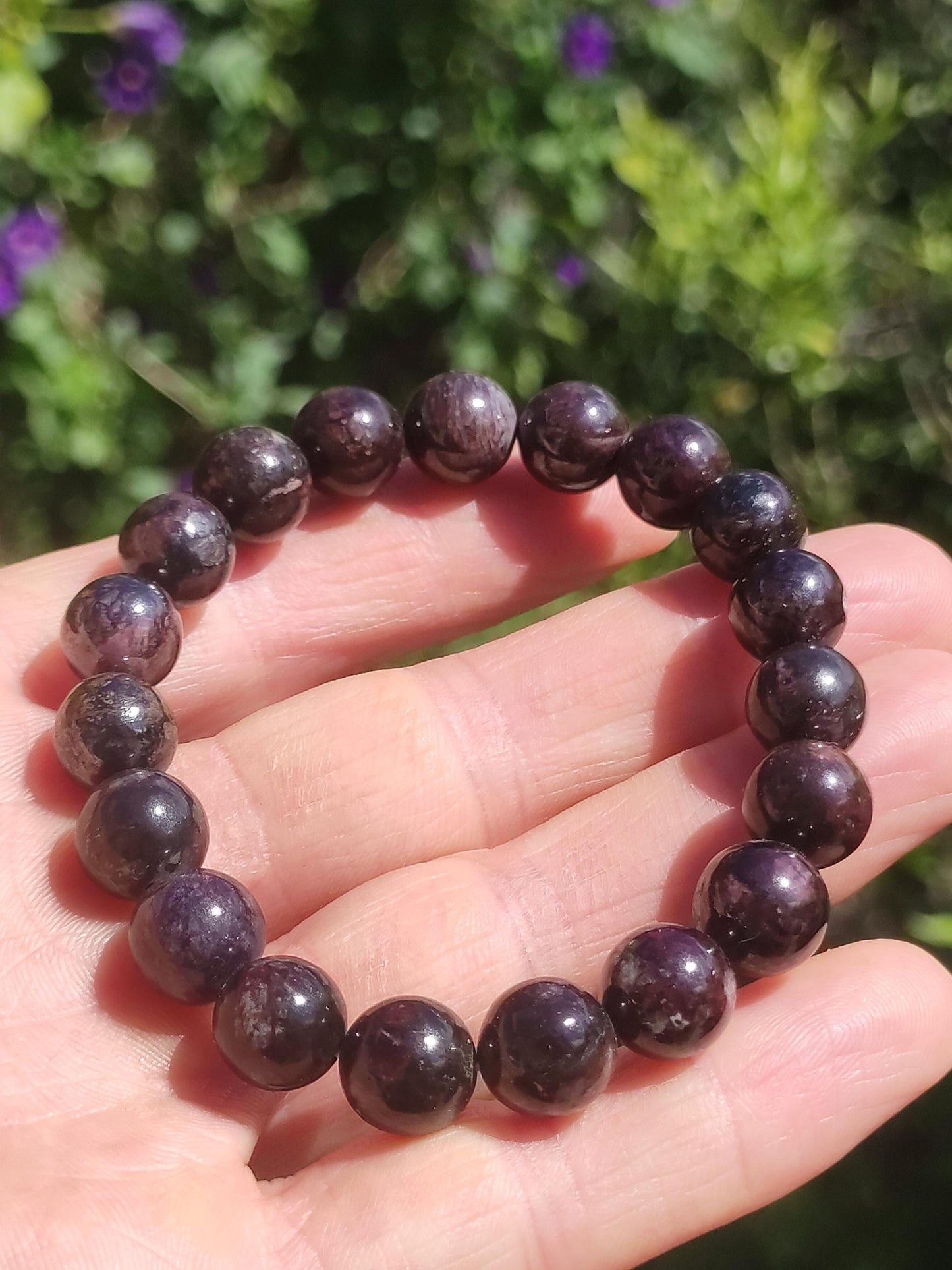 10mm Bustamite Sugilite Gemstone Bracelet Beads Healing Stone Energy Natural Real Rarity Rare Jewelry Woman Man He She Mother