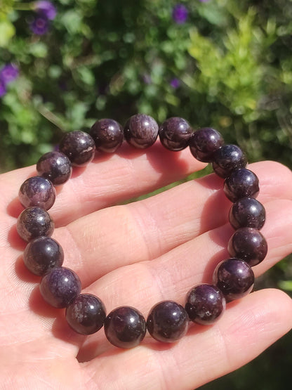 10mm Bustamite Sugilite Gemstone Bracelet Beads Healing Stone Energy Natural Real Rarity Rare Jewelry Woman Man He She Mother