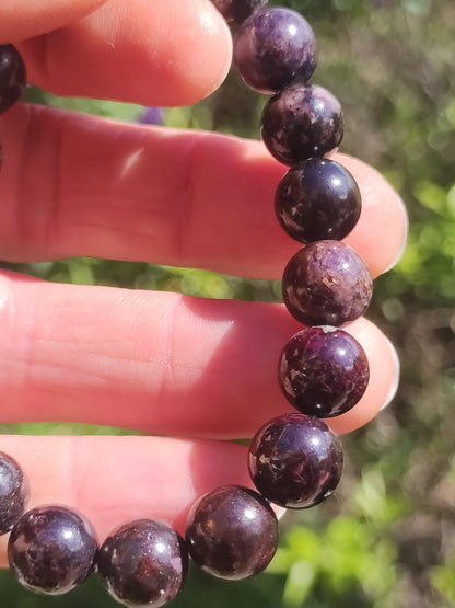 10mm Bustamite Sugilite Gemstone Bracelet Beads Healing Stone Energy Natural Real Rarity Rare Jewelry Woman Man He She Mother
