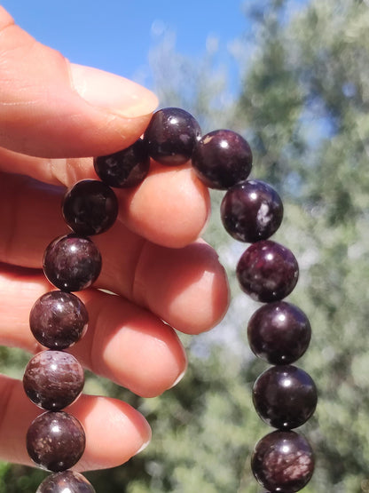 10mm Bustamite Sugilite Gemstone Bracelet Beads Healing Stone Energy Natural Real Rarity Rare Jewelry Woman Man He She Mother