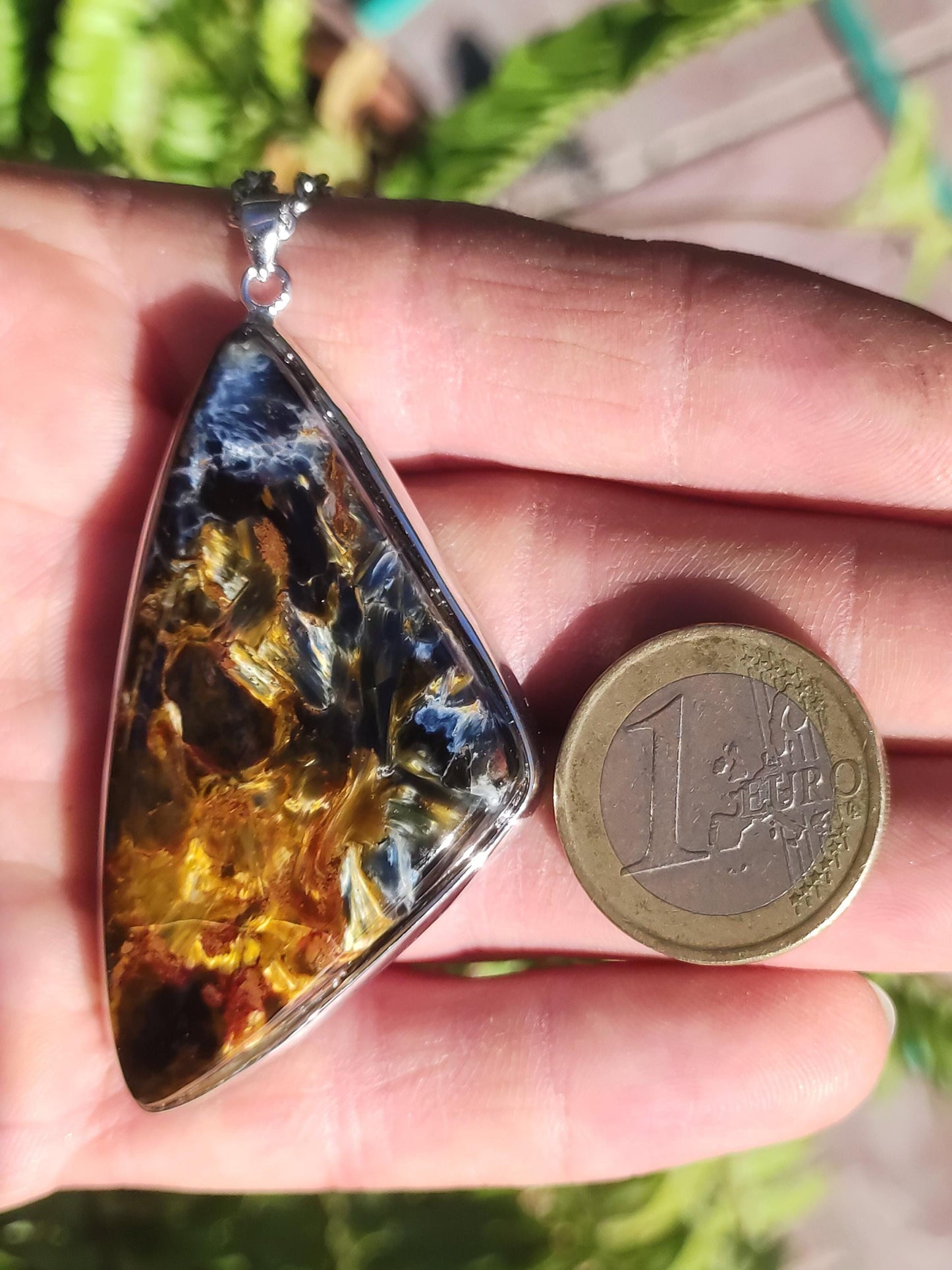 Pietersite or AAA - Collier de pierres précieuses en argent sterling 925 Rareté naturelle Pierre de guérison Cristal Homme Femme He She Gift Shimmer Reflection