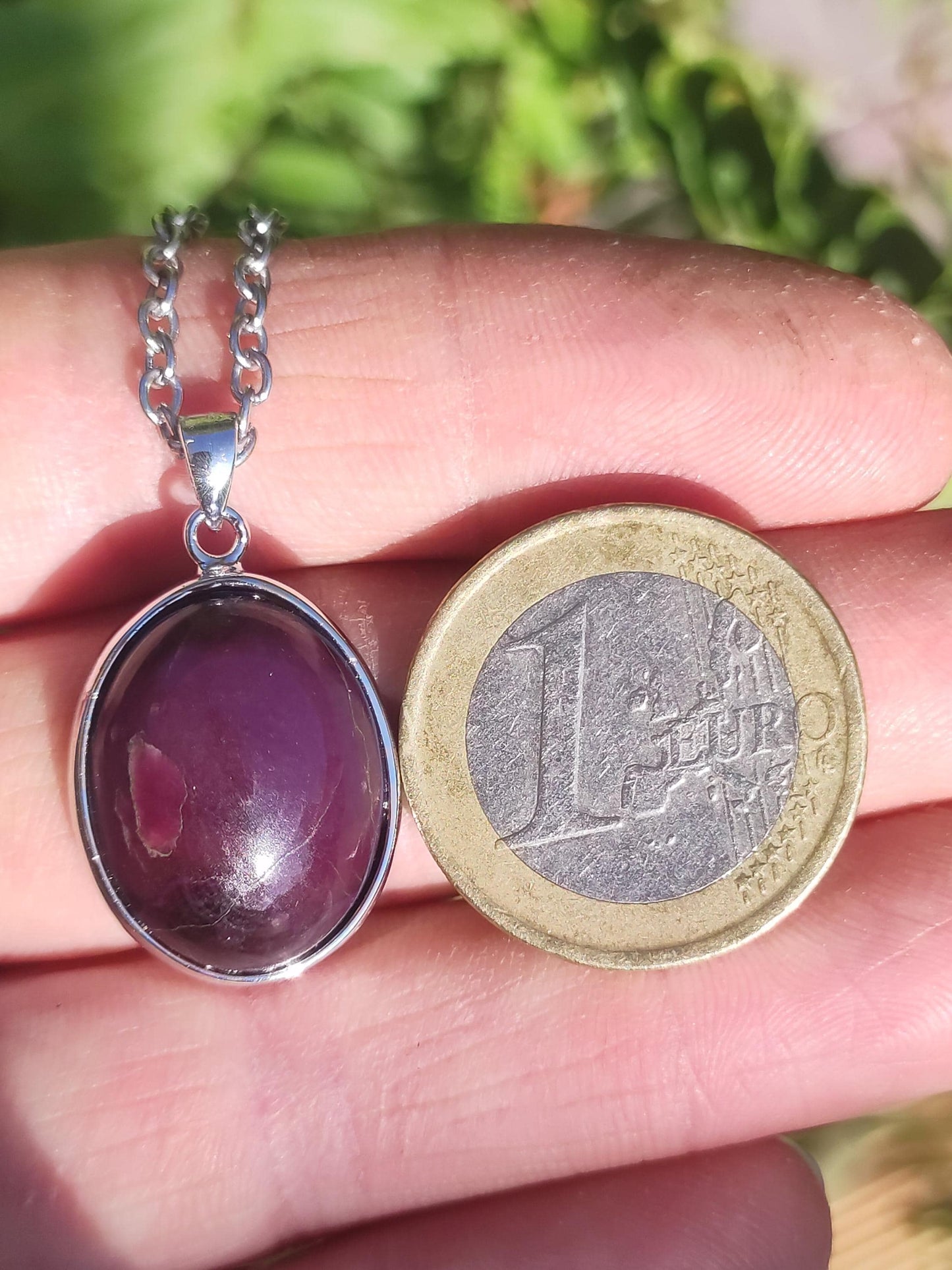 Sugilite / Sugilite avec monture en argent 925 collier de pierres précieuses violettes pierre de guérison naturelle énergie rareté homme femme lui son cadeau noble de haute qualité