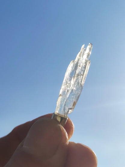 Hiddenite AAA *Rarité* ~ Argent sterling 925 ~ Collier de pierres précieuses ~HIPPIE ~GOA ~Boho ~Ethno ~Nature ~Pierre de guérison