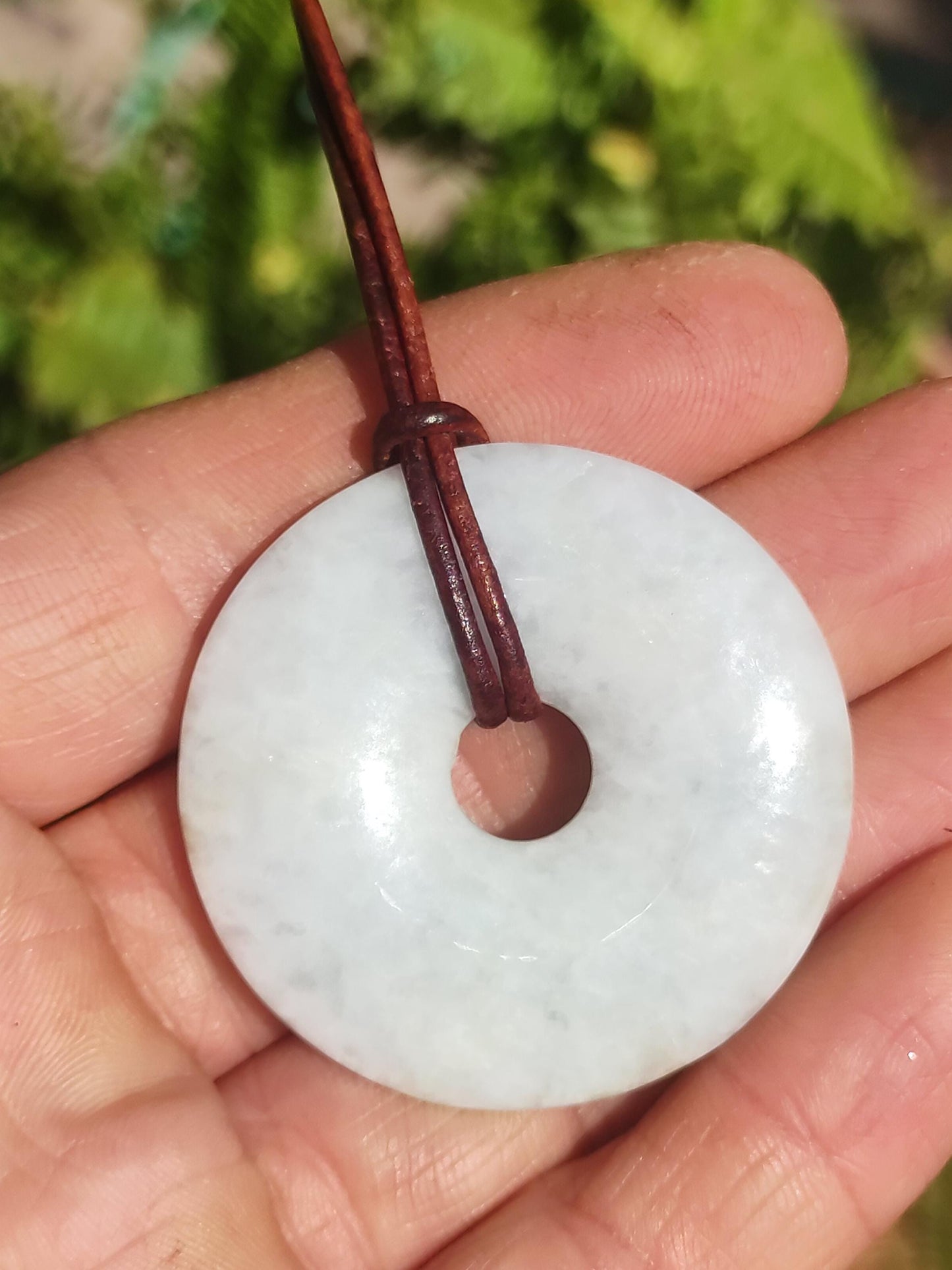 40mm Birmanie Jade *Rarité* ~ Collier de pierres précieuses Homme Femme Nature Pierre de guérison Puissance Énergie Rareté Cristal He She Pendentif Nature Cadeau Vert