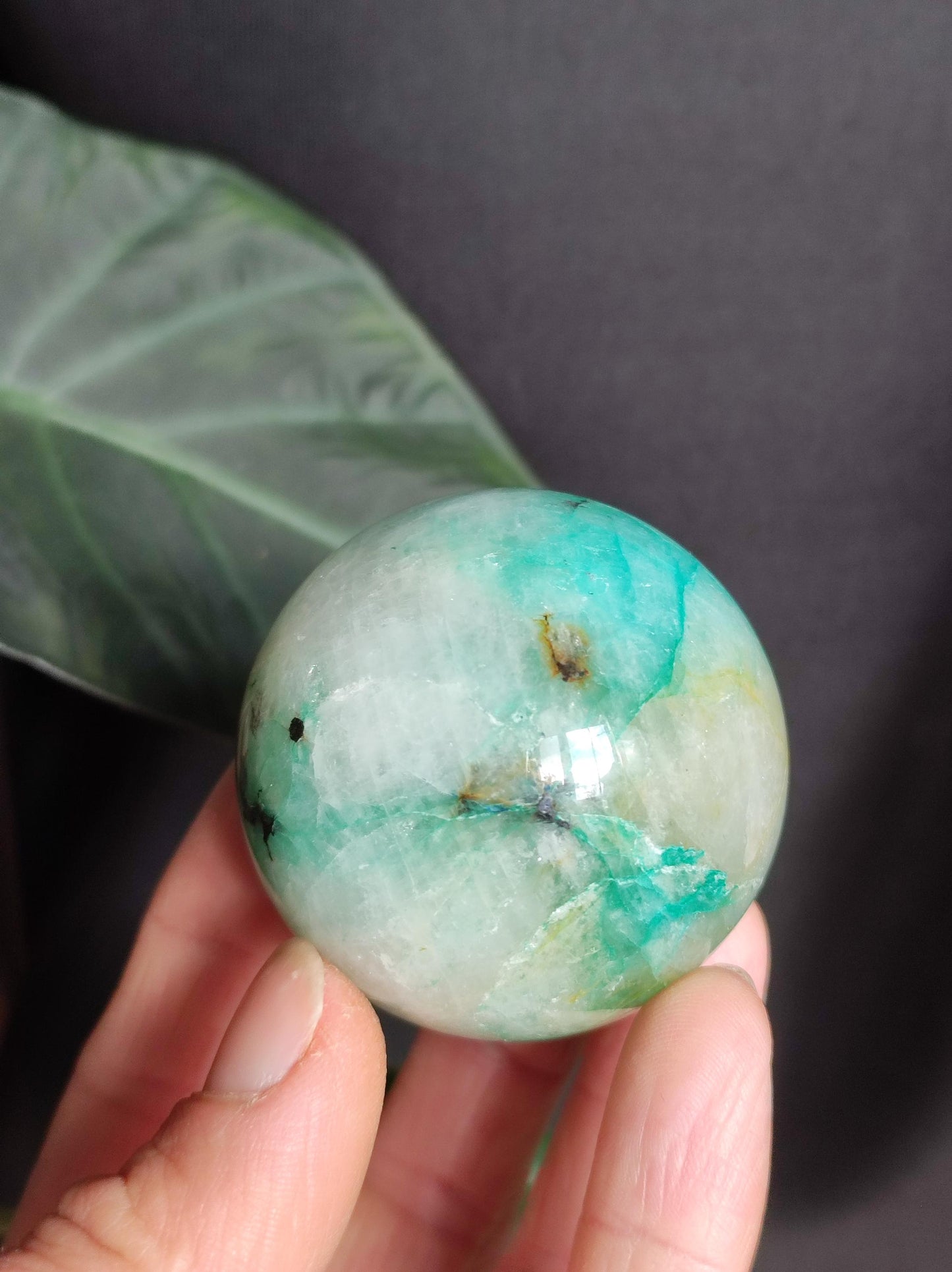 Chrysocolle Quantum Quattro AAA Sphère ~ Boule de Pierres Précieuses Magiques Massage &amp; Décoration Cristal Méditation Pierre de Guérison Rareté Collectionneur Chrysocolle