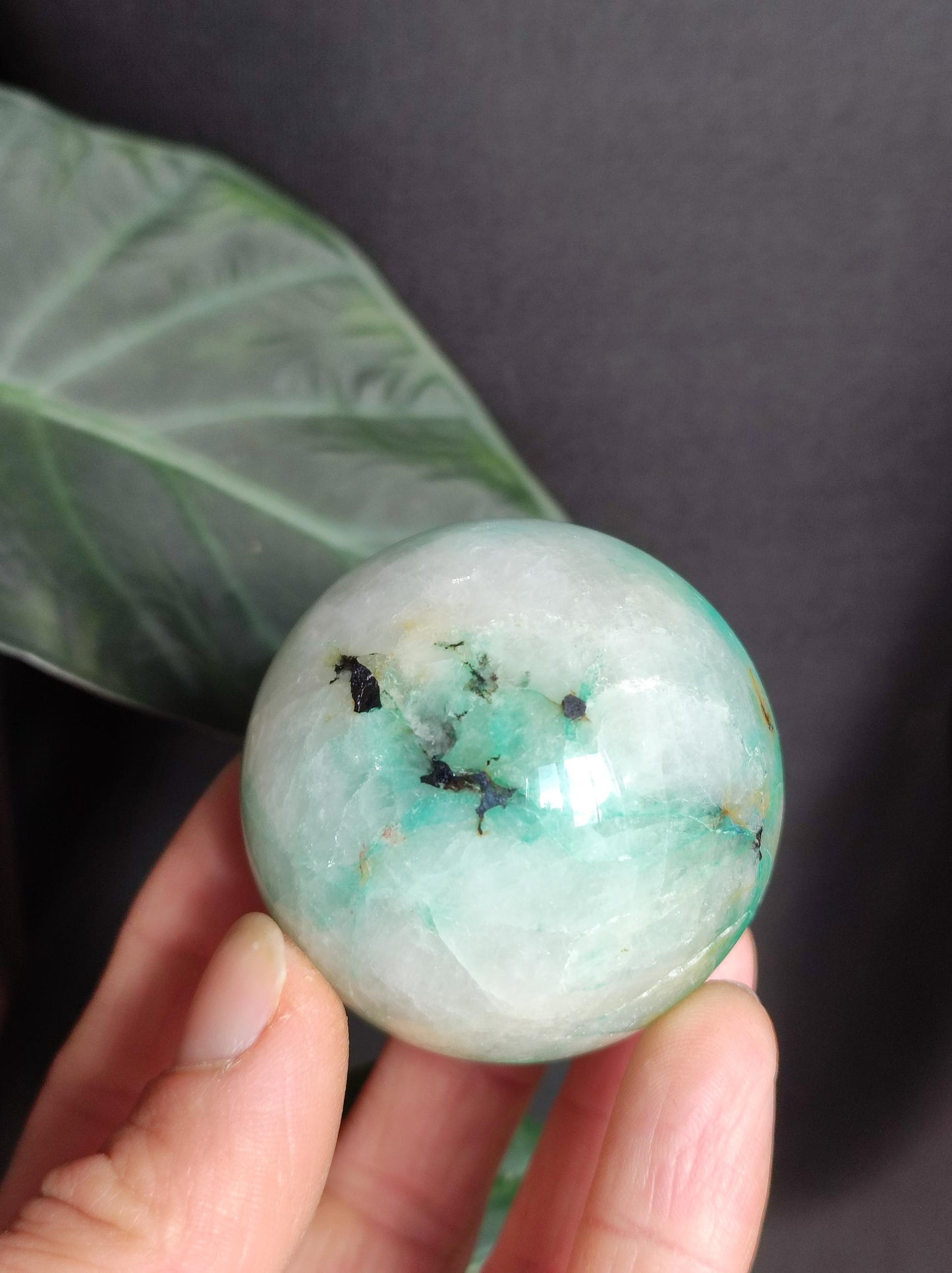 Chrysocolle Quantum Quattro AAA Sphère ~ Boule de Pierres Précieuses Magiques Massage &amp; Décoration Cristal Méditation Pierre de Guérison Rareté Collectionneur Chrysocolle