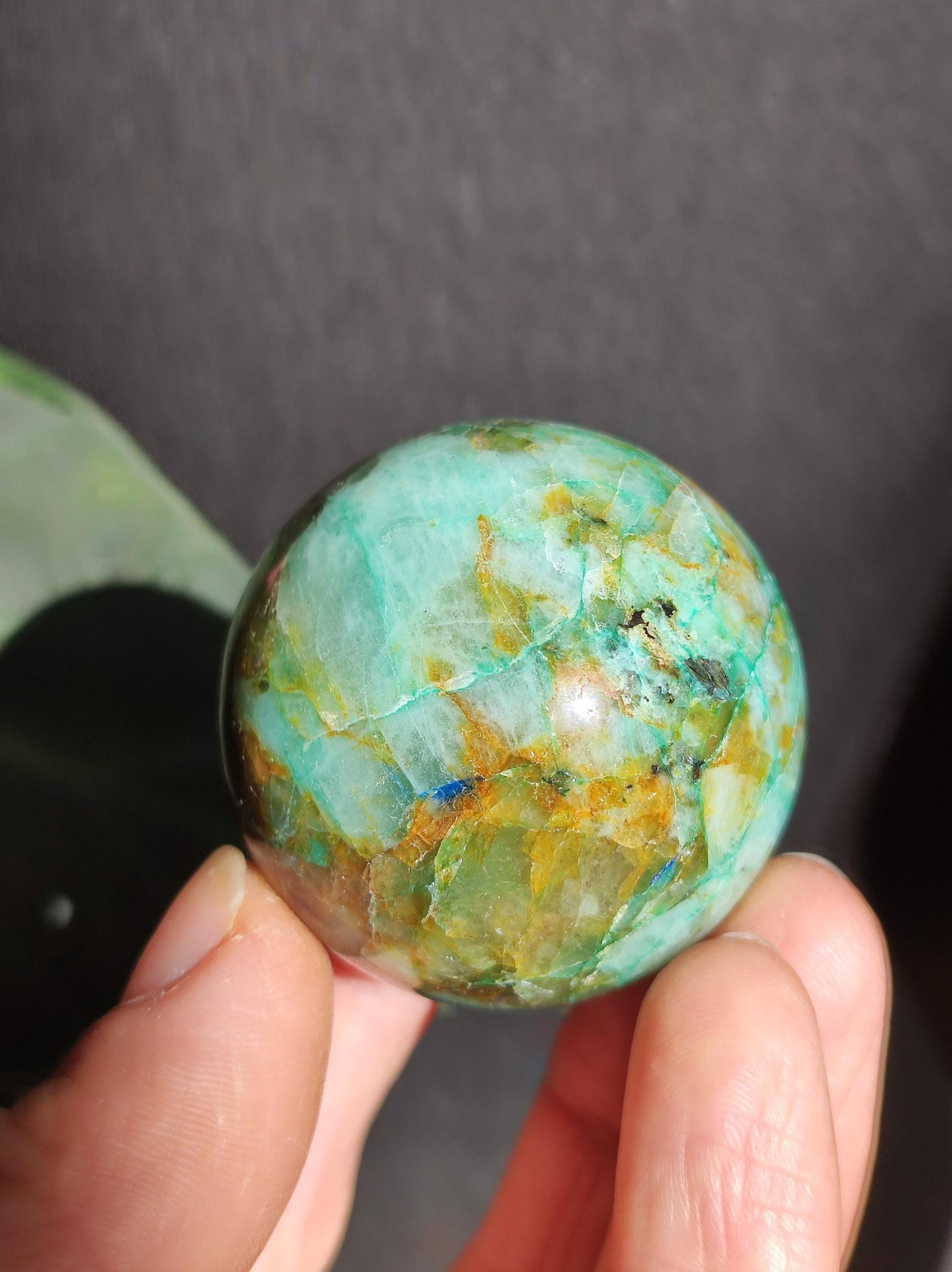Chrysocoll Quantum Quattro AAA Sphere ~ Magic Gemstone Ball Massage &amp; Decoration Crystal Meditation Healing Stone Rarity Collector Chrysocolla