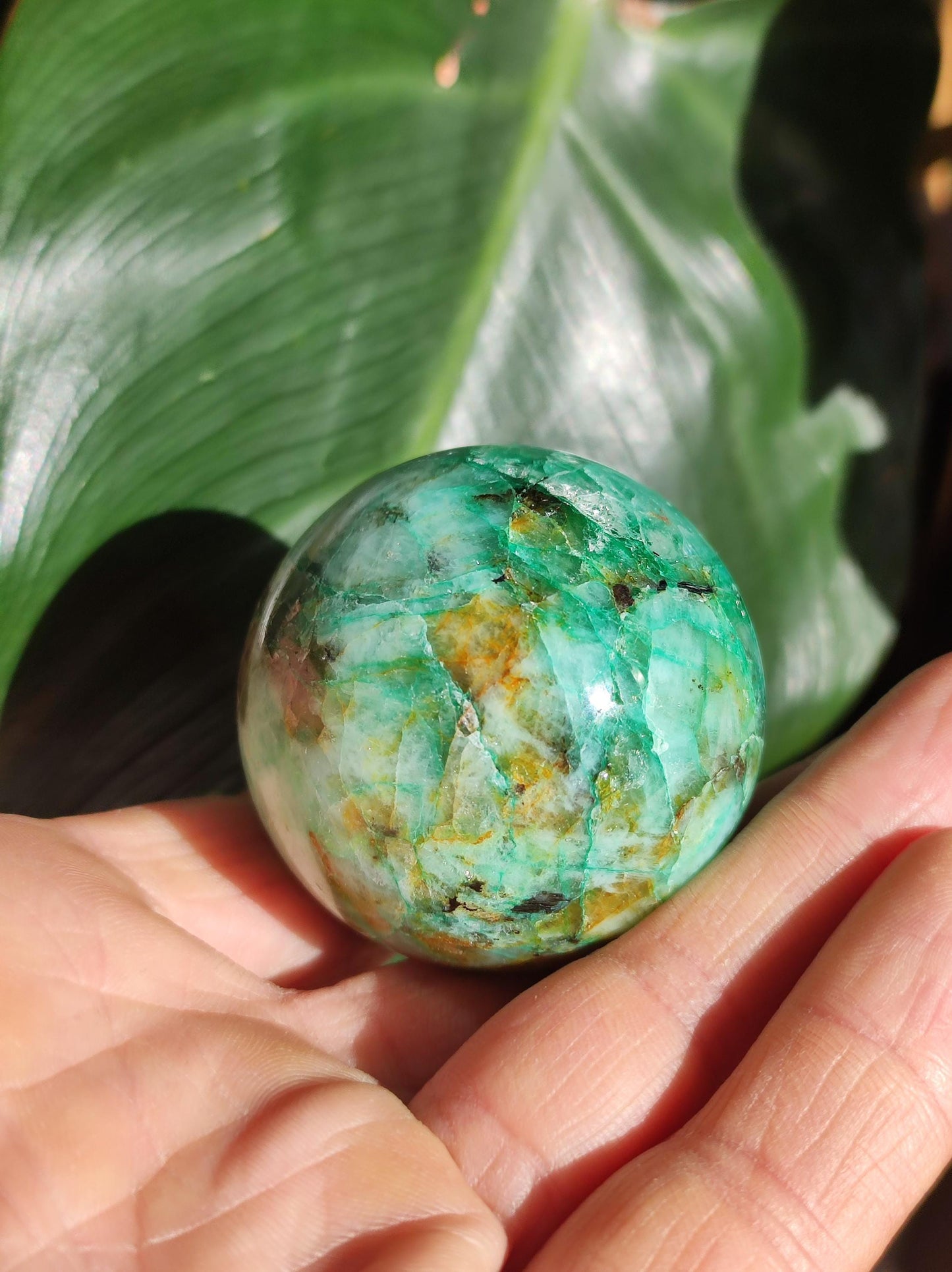 Chrysocoll Quantum Quattro AAA Sphere ~ Magic Gemstone Ball Massage &amp; Decoration Crystal Meditation Healing Stone Rarity Collector Chrysocolla