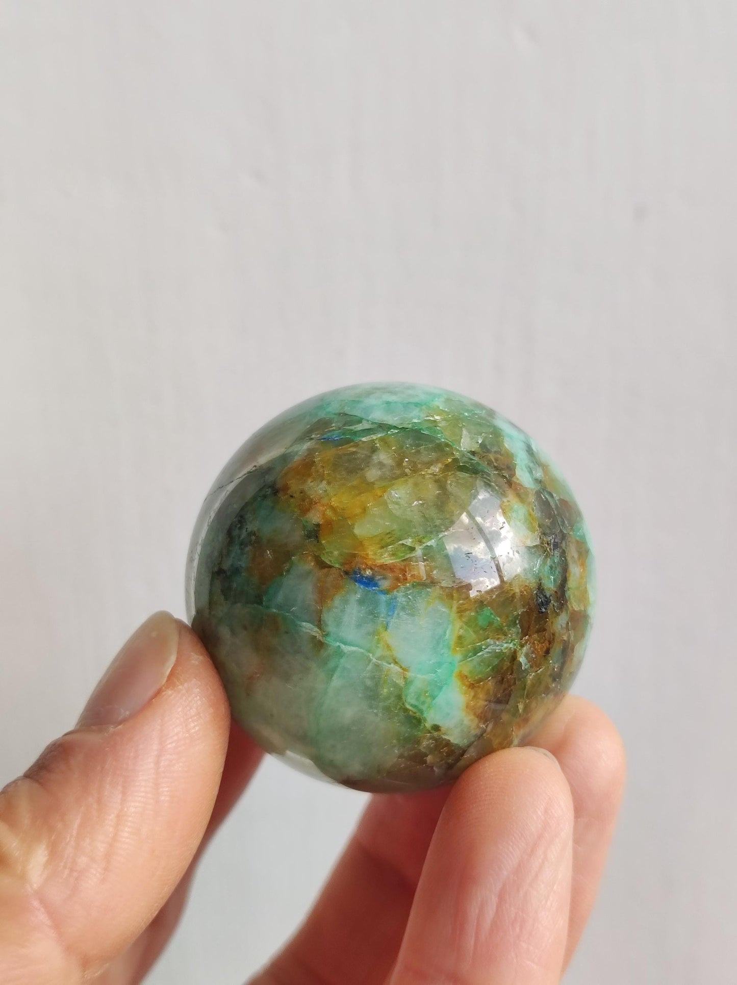 Chrysocoll Quantum Quattro AAA Sphere ~ Magic Gemstone Ball Massage &amp; Decoration Crystal Meditation Healing Stone Rarity Collector Chrysocolla
