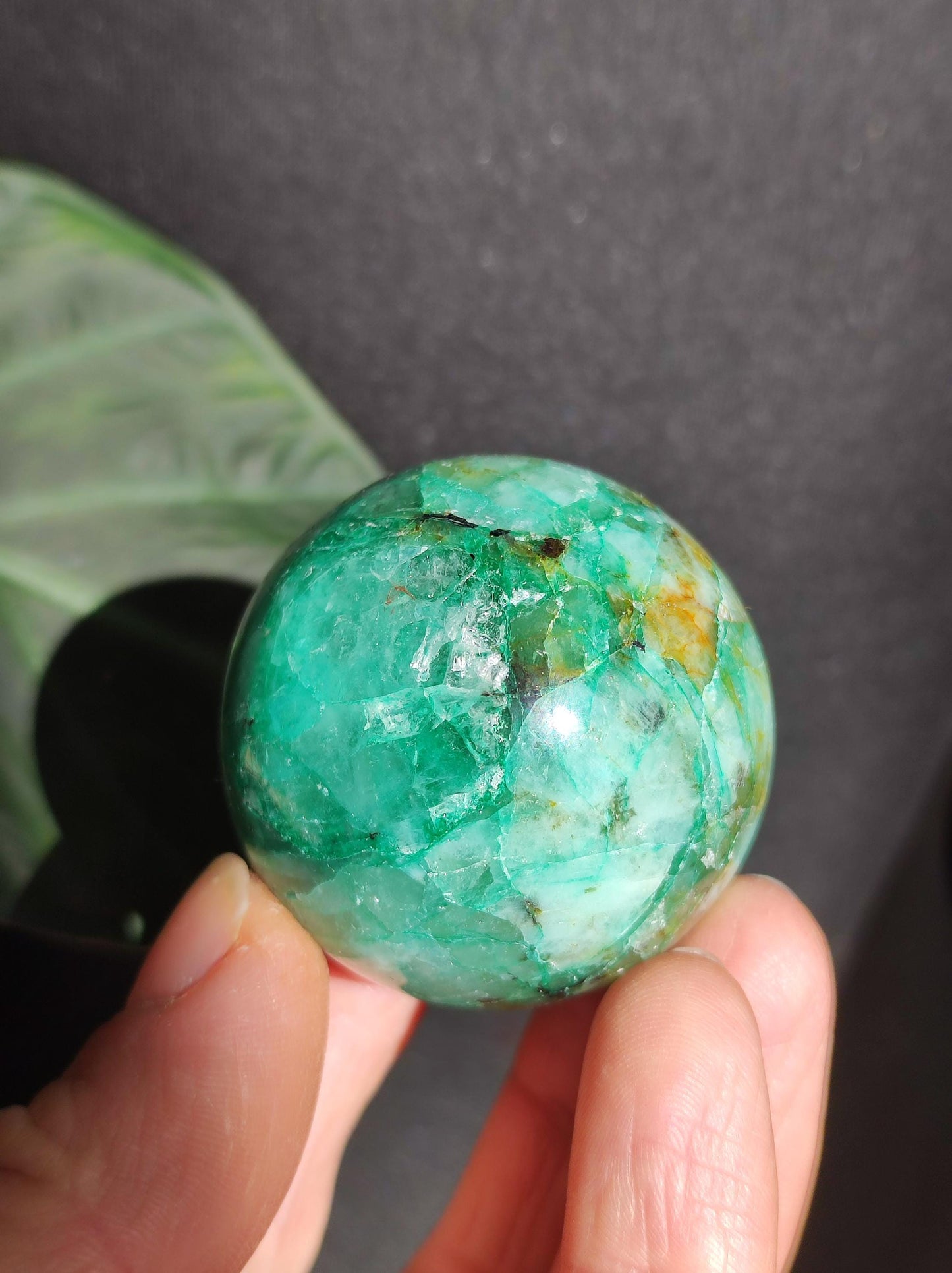 Chrysocoll Quantum Quattro AAA Sphere ~ Magic Gemstone Ball Massage &amp; Decoration Crystal Meditation Healing Stone Rarity Collector Chrysocolla