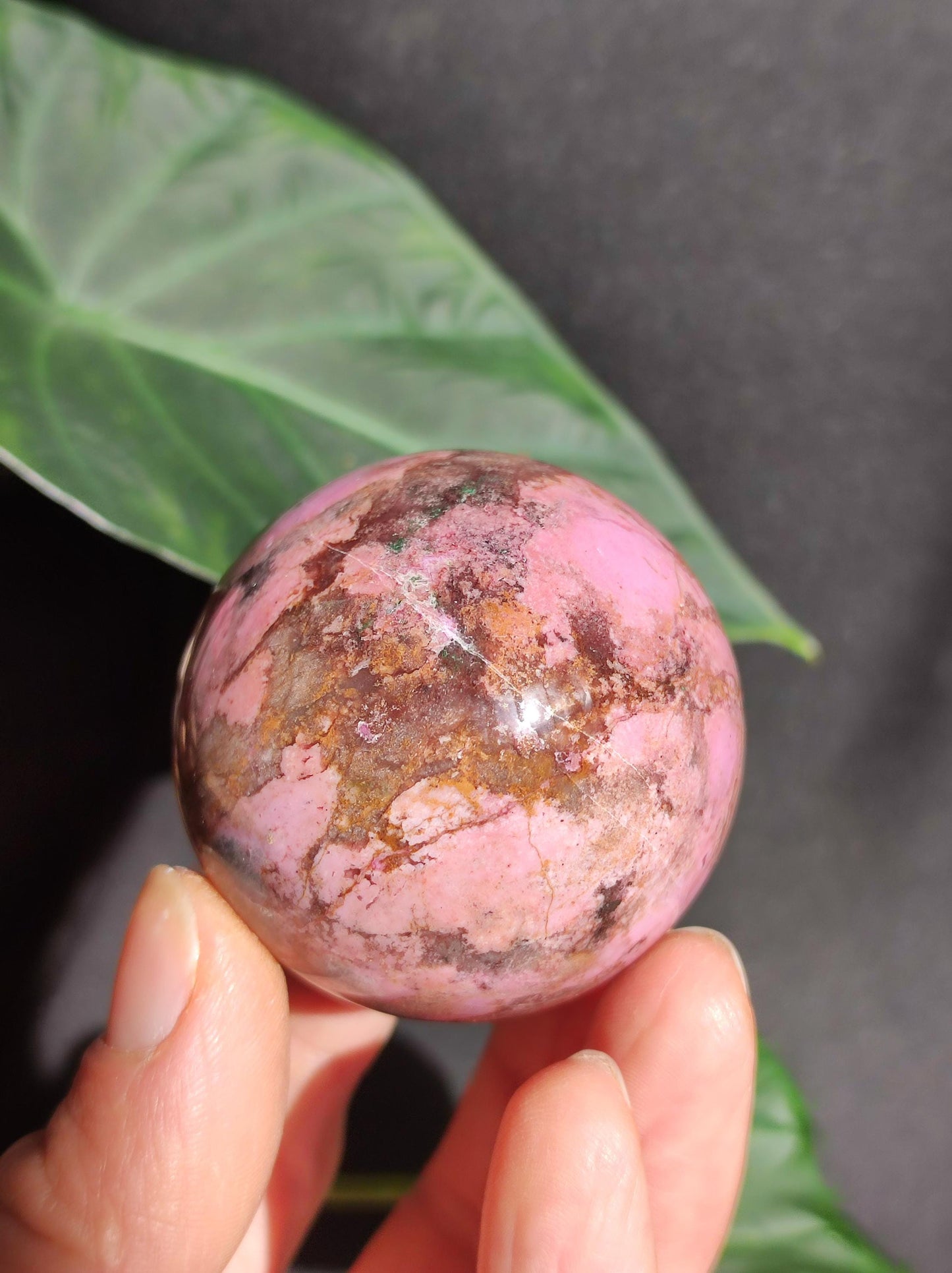 Sphère de calcite cobalt *Rareté* Pierre précieuse en cristal rose Décoration pour la maison Cadeau de collectionneur Homme Femme Ami Minéral Rare Pierre de guérison