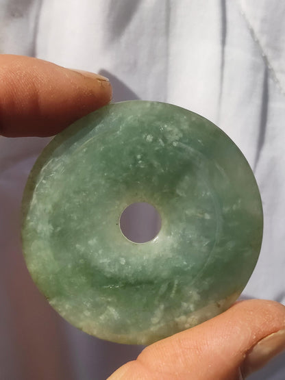 Collier unisexe en jade de Birmanie 50 mm *Rare*, pierre précieuse naturelle aux vertus curatives, symbole de pouvoir et d'énergie. Cristal rare, pendentif, nature, cadeau, vert.