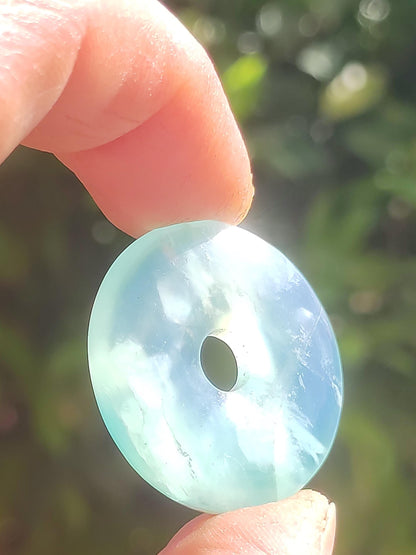Opale Andine Opale Bleu ~ Collier de pierres précieuses HIPPIE GOA Boho Ethno Nature Donut Protection Symbole Pierre de guérison Chakra Collecteur Minéral Rareté Homme Femme
