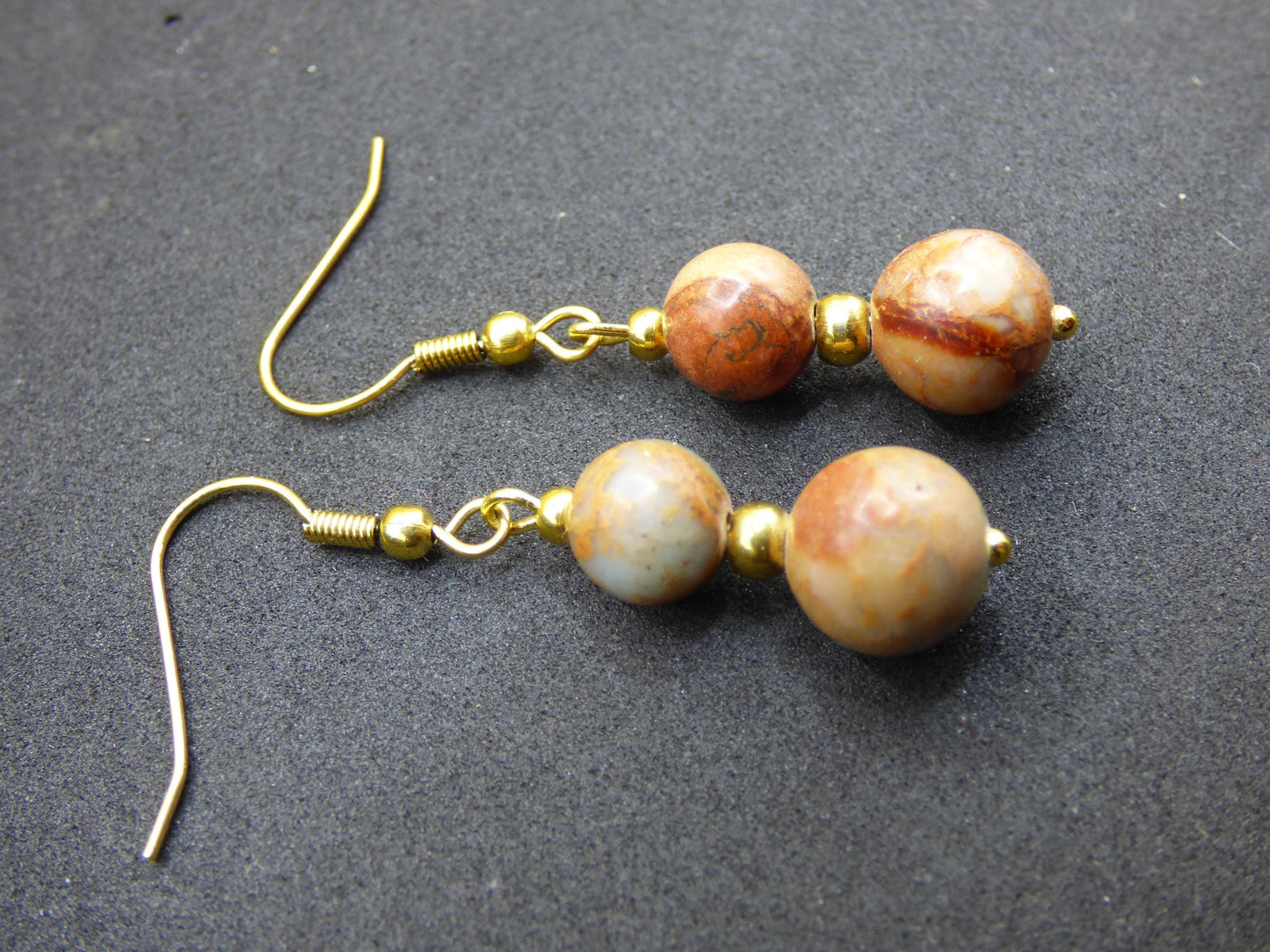 Serpentin ~ Edelstein Ohrringe ~GOA ~Hippie ~Boho ~Ethno ~Nature ~Heilstein ~Natur ~Ohrhänger ~Edelstahl ~Rarität
