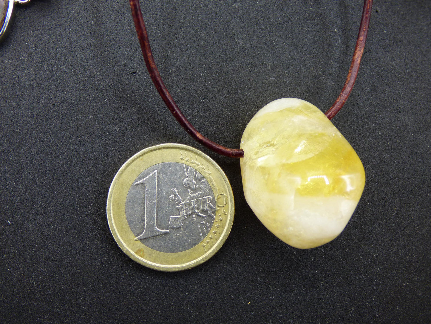 Citrine ~ Collier de pierres précieuses jaune HIPPIE GOA Boho ethnique pierre de guérison naturelle rareté cristaux bijoux pendentif pierre naturelle cadeau soleil brillant