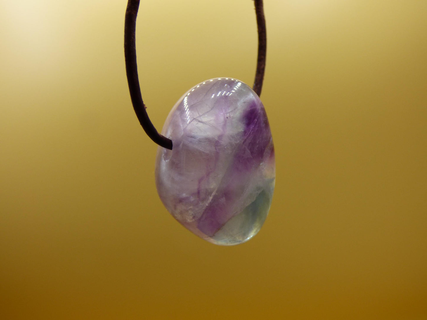 Fluorite violet arc-en-ciel ~ collier de pierres précieuses protection de la nature rareté pierre de guérison cristal homme femme cadeau ami Goa festival chance été
