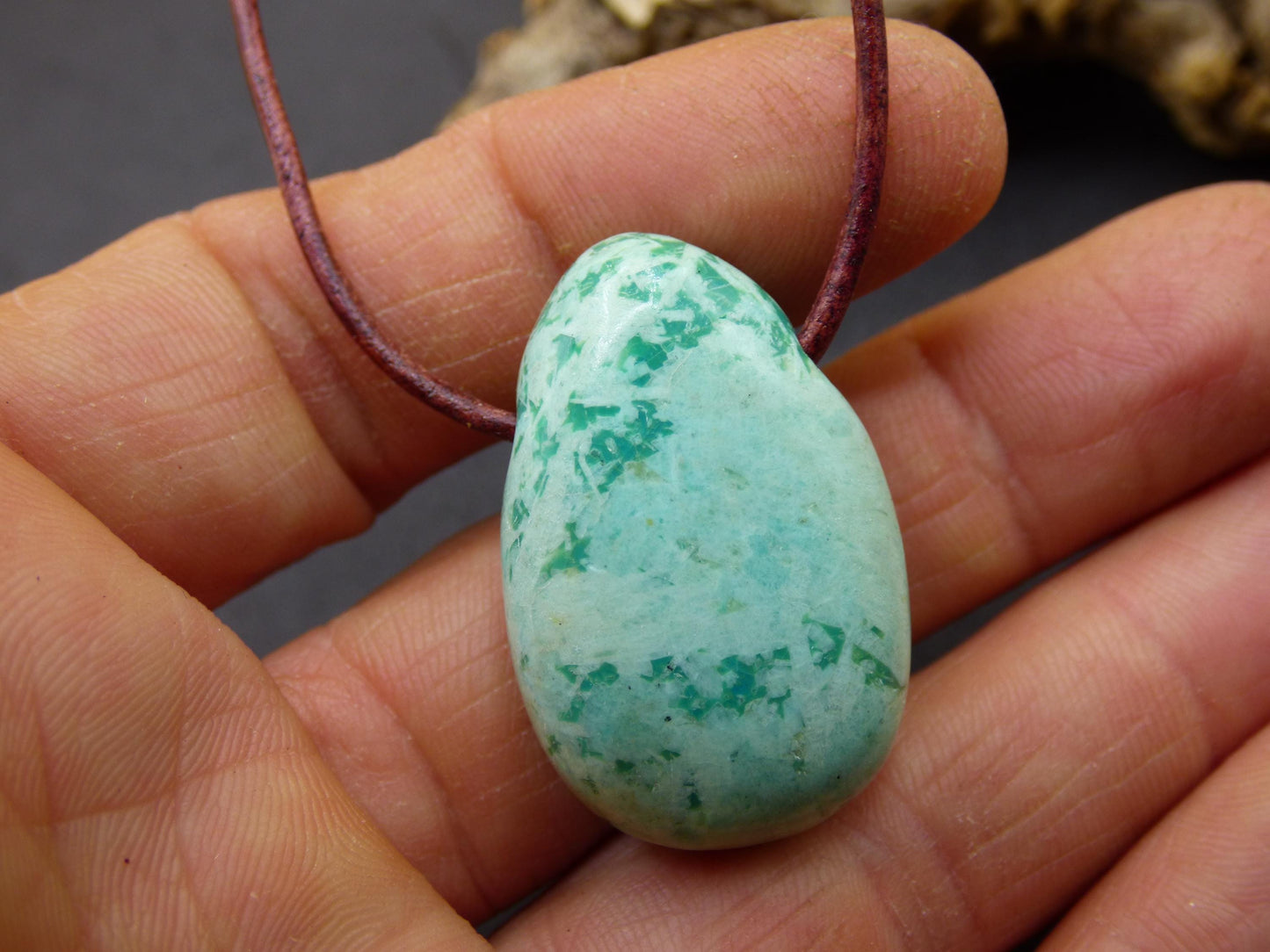 Chrysocolla Chrysocolla Gemstone Collier Bleu Naturel HIPPIE GOA Boho Ethnique Guérison Pierre Cristaux Bijoux Pendentif Homme Femme Cadeau